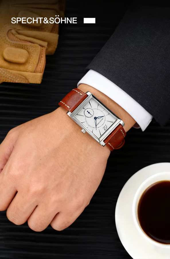 Specht & Söhne Chronograph, Edelstahl, Eckig, Schwarz, Herren - Bild 5