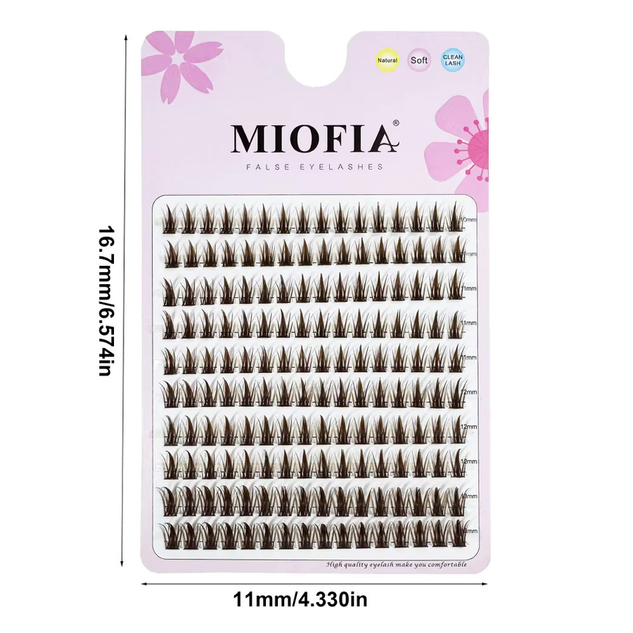 MIOFIA Wimpernbüschel, 3D Manga Wispy Wimpern, Black, Unisex - Bild 4
