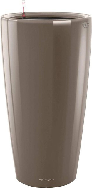 Lechuza Pflanzgefäß Rondo Premium Tabletop in Taupe Hochglanz, Durchmesser: 33 cm, Höhe: 56 cm - Bild 1