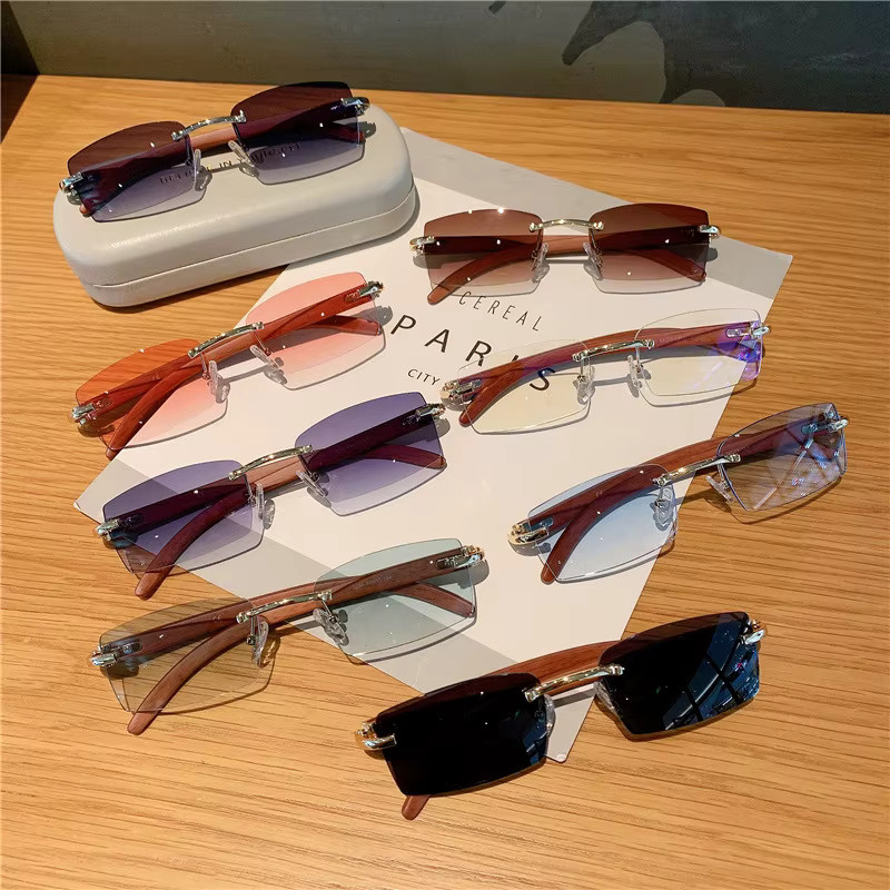 KAMMPT Sonnenbrille, randlos, rectangular, braun, Unisex - Bild 2
