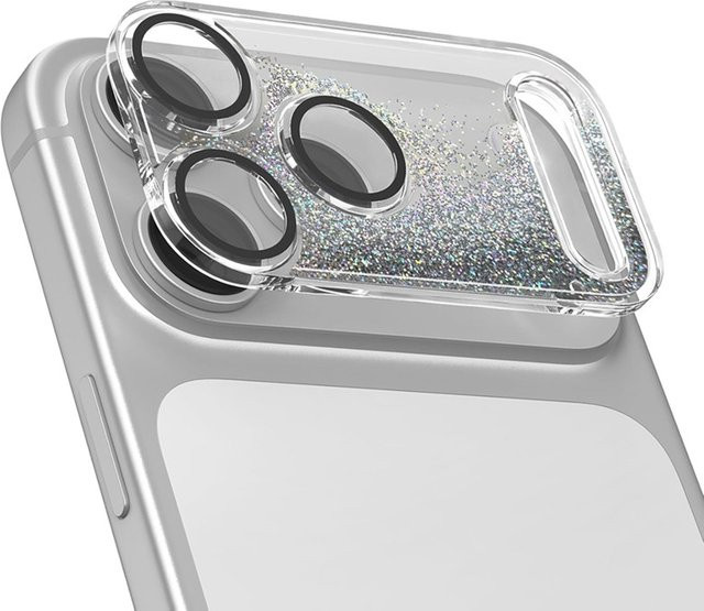 Liquid Quicksand Flowing Kameraobjektivschutz aus gehärtetem Glas für iPhone 17 Pro Max und iPhone 17 Pro in Schwarz und Transparent - Bild 1