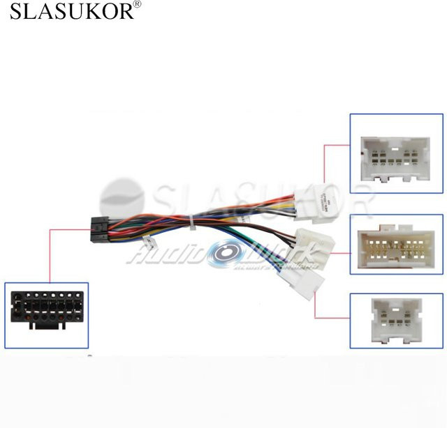 SLASUKOR 16PIN Autoradio Kabel für Nissan Xterra Navara Low End mit Android Auto Unterstützung in Weiß - Bild 1