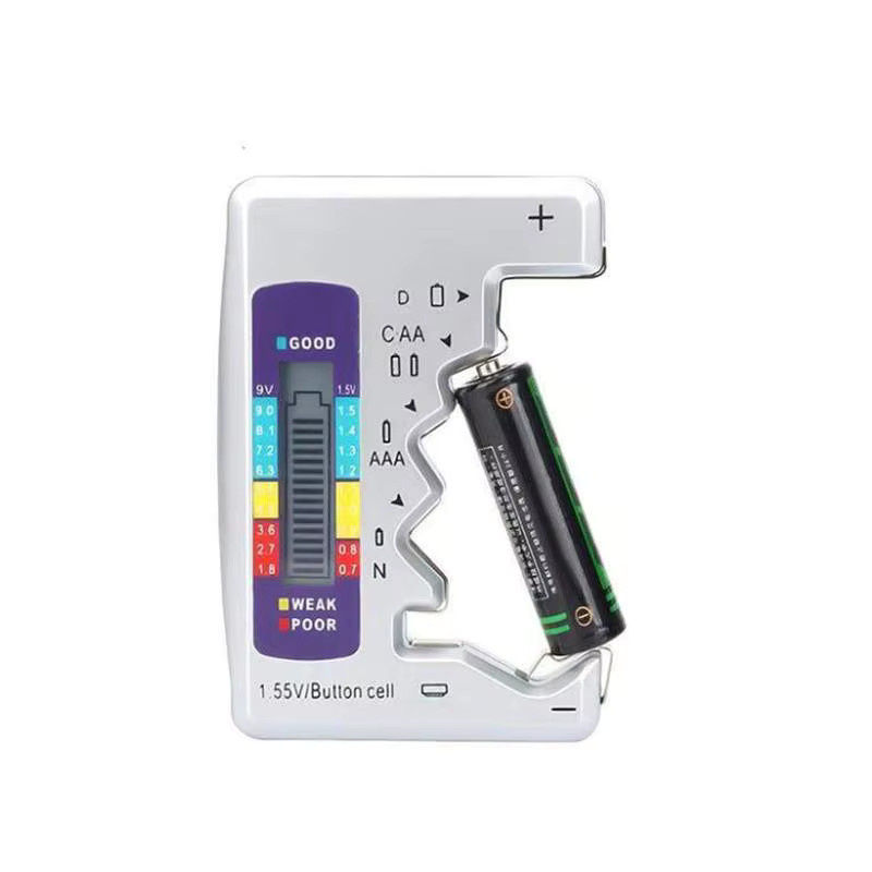 Digitaler Universal-Batterietester BT168 Kapazitätsprüfer für Lithium und Alkaline Zellen in Silber - Bild 4