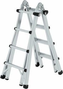 Günzburger Aluminium-Teleskopleiter 4-teilig in Silber - Bild 1