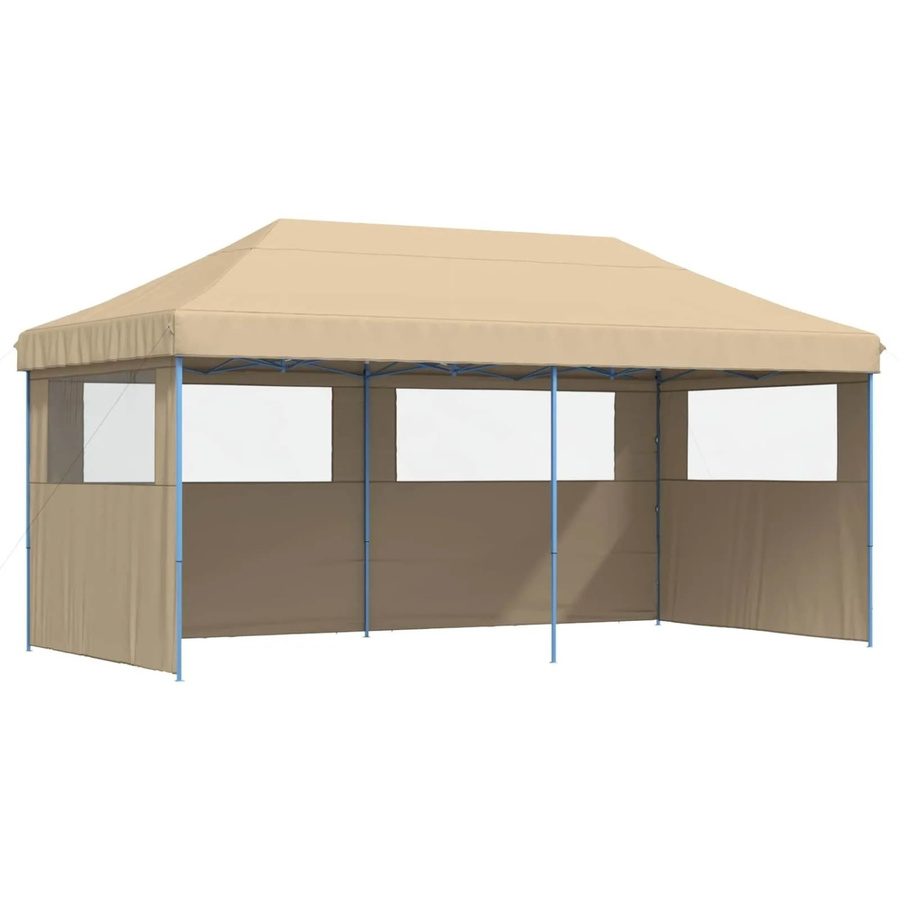 vidaXL Party-Zelt Beige aus Oxford-Stoff und Stahl, H x B x T: 315 x 292 x 580 cm - Bild 2