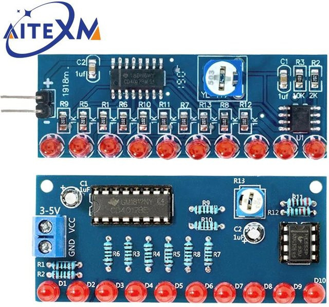AITEXM ROBOT Intelligente Elektronik-Kits Ne555 + CD4017 LED-Modul DIY-Kit - Bild 1