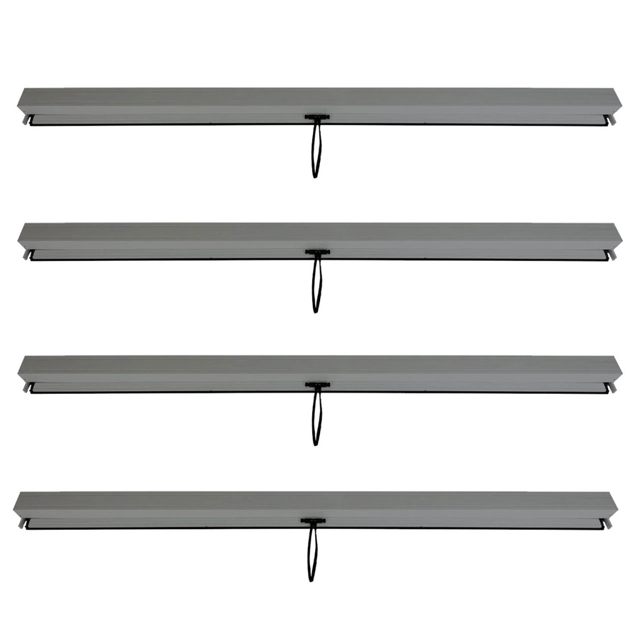 BERLINLODGE 4er-Set Ersatzseitenwände für Pergola und Pavillon 3x3m in Anthrazit, Sturmfeste Textil-Rollos, H x B: 205 x 271 cm - Bild 2