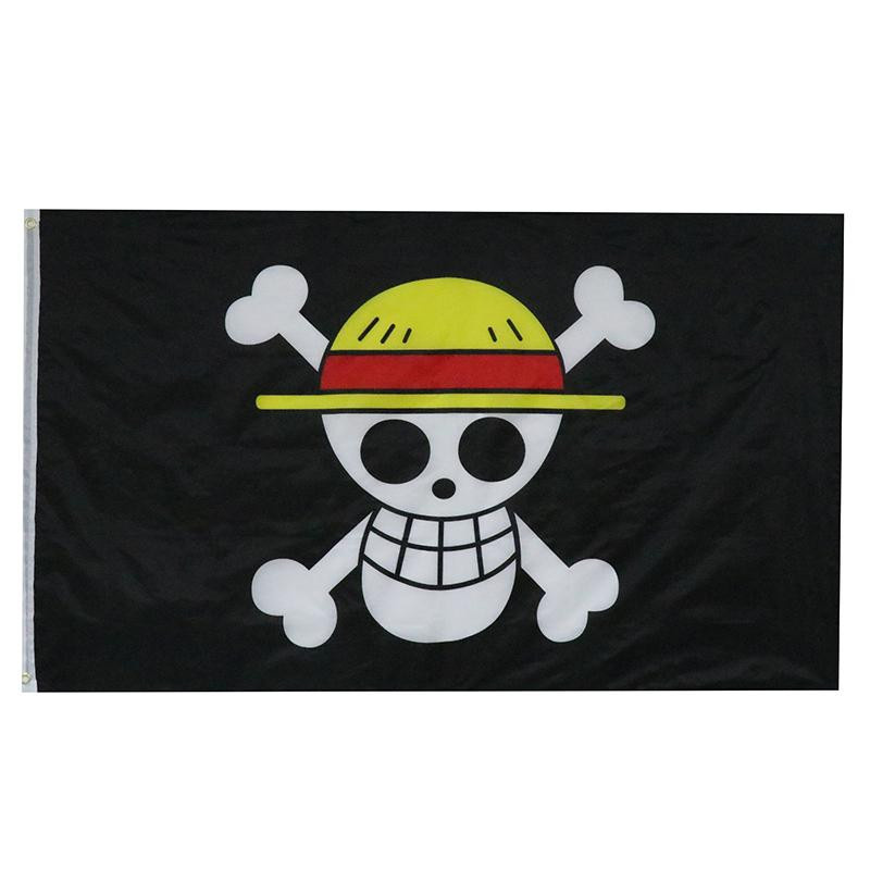 Fishermen Shouted Totenkopfflagge aus Polyester, B: 90 cm, H: 150 cm - Bild 3