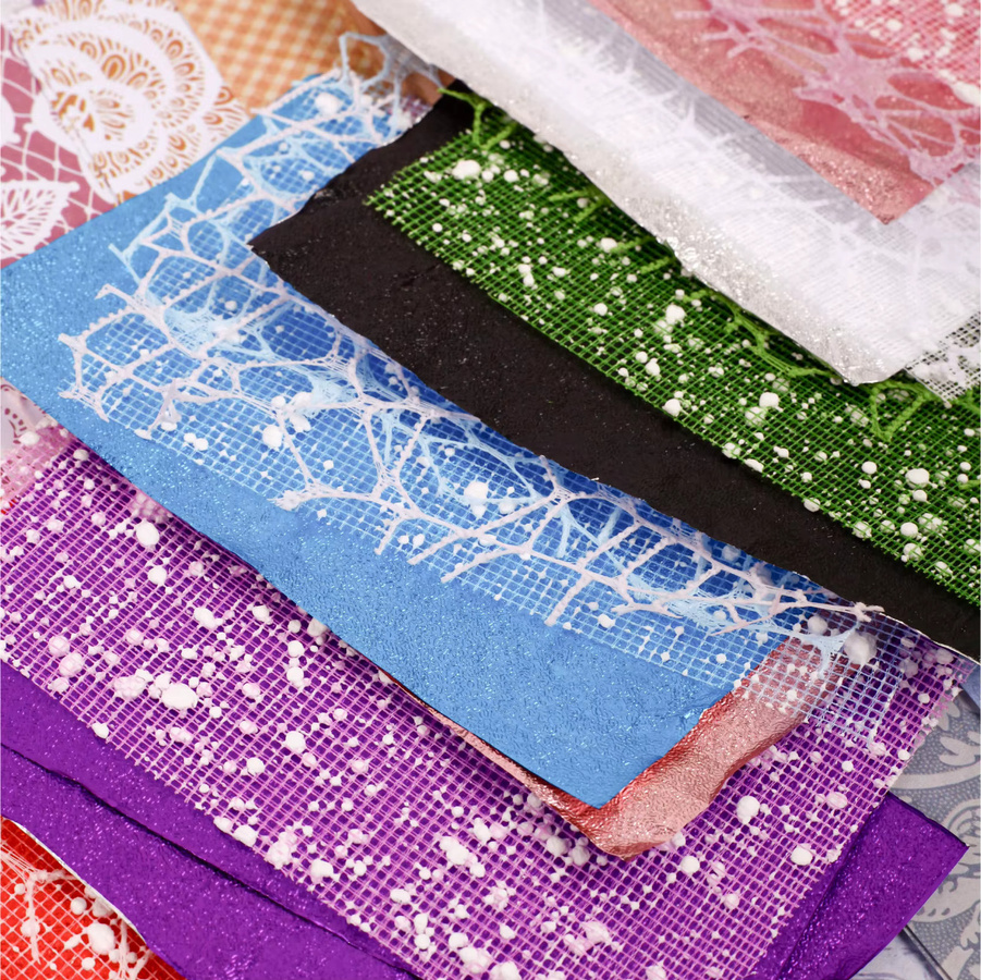 Abendbrise Vintage Hollow Mesh Landschafts-Collage Scrapbook-Materialpaket, 18-teiliges Schreibwarenset für Junk-Journal in Multicolour - Bild 1