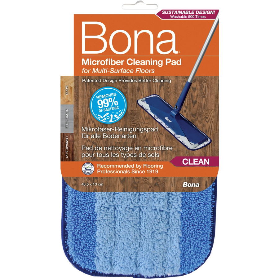Bona Mikrofaser Reinigungs-Pad mit Zwei-Zonen-Design in Blau - Bild 2