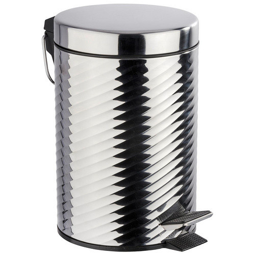 WENKO Treteimer Spiro in Silber mit herausnehmbarem Inneneimer, Höhe: 26 cm - Bild 2