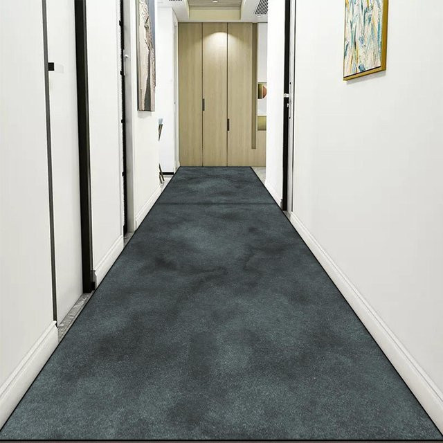 Moderner Hallenläufer Karpetti in Grau, Waschbarer Flurteppich aus Polyester, B/T: 80 x 300 cm - Bild 1