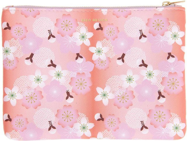 Rico Design Etui Kirschblüten in Orange B: 20 cm, H: 15 cm - Bild 1