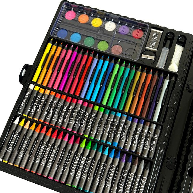 Multicolour Malutensilien-Set für Kinder mit Aquarellfarben, Pinseln, Farbstiften und Stifthalter zum Skizzieren - Bild 1