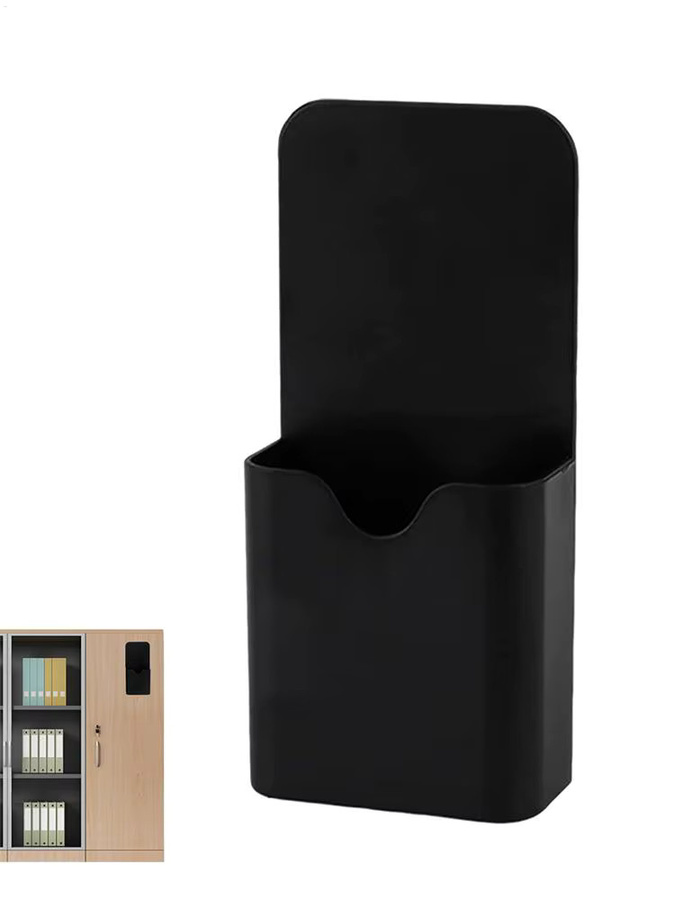 Magnetischer Stifthalter aus Kunststoff in Schwarz für Büro und Zuhause - Bild 6