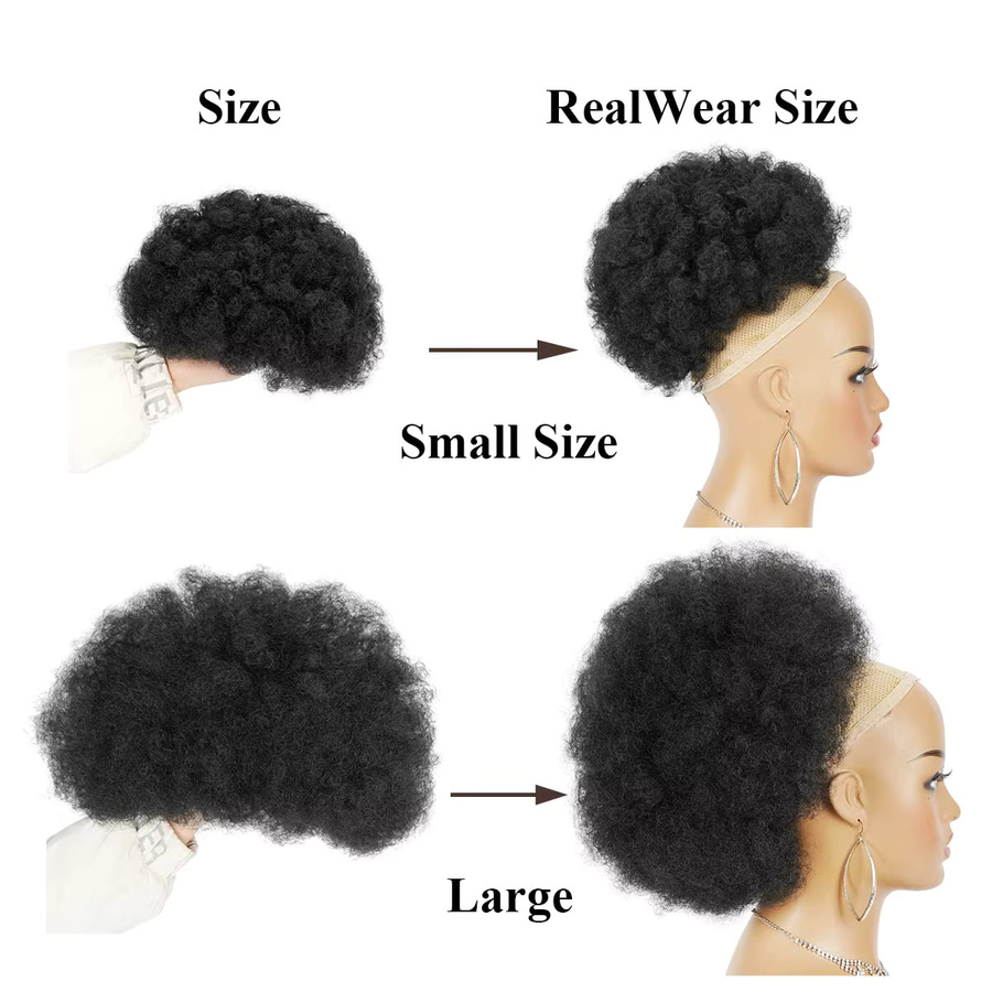 G&T Wig Afro Puff Extensions, Lockiges Haar, Damen - Bild 4