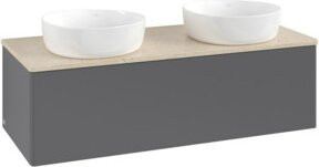 V&B Waschtischunterschrank Antao mit Beleuchtung, Anthrazit lackiert, B/T/H: 120 x 50 x 50 cm - Bild 1