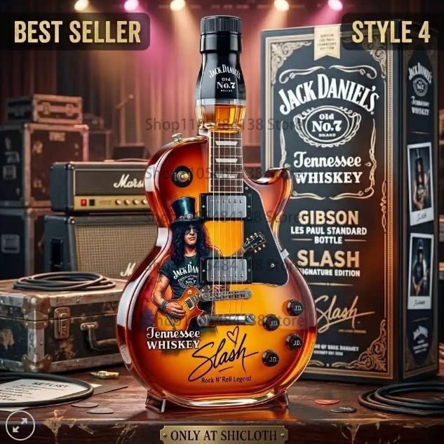 GlowMart Gitarrenförmiger Whiskey-Dekanter im Guns N' Roses-Design als Sammlerstück für Rockfans - Bild 2