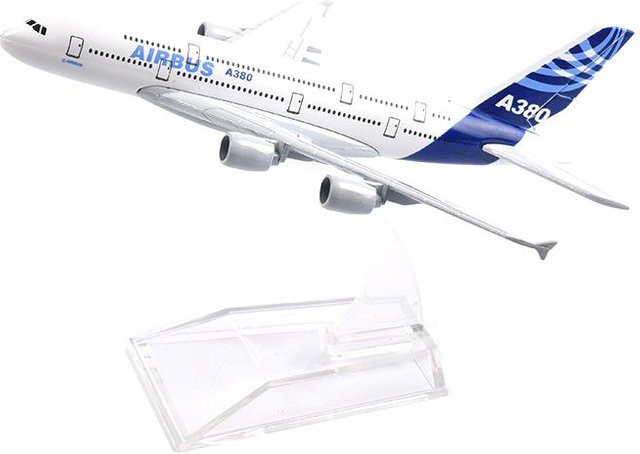 Jason Tutu Airbus A380 Flugzeugmodell, Metall, 1:400, Weiß - Bild 1