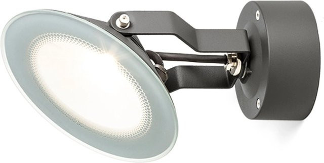Rendl Aussenleuchte Fox LED Wandleuchte Anthrazitgrau IP65 für Garten und Treppen mit verstellbarem Glas - Bild 1