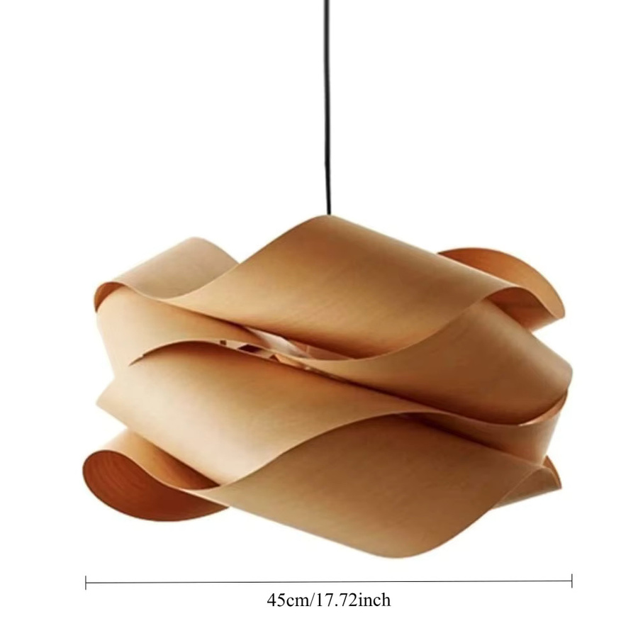 JOYINLED Moderne LED-Pendelleuchte in Holzoptik für Esszimmer und Küche - Bild 2