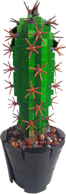 Wucifang Bags Kaktus Bausteine Bouquet, 3D Miniatur Spielzeug, grün - Bild 1