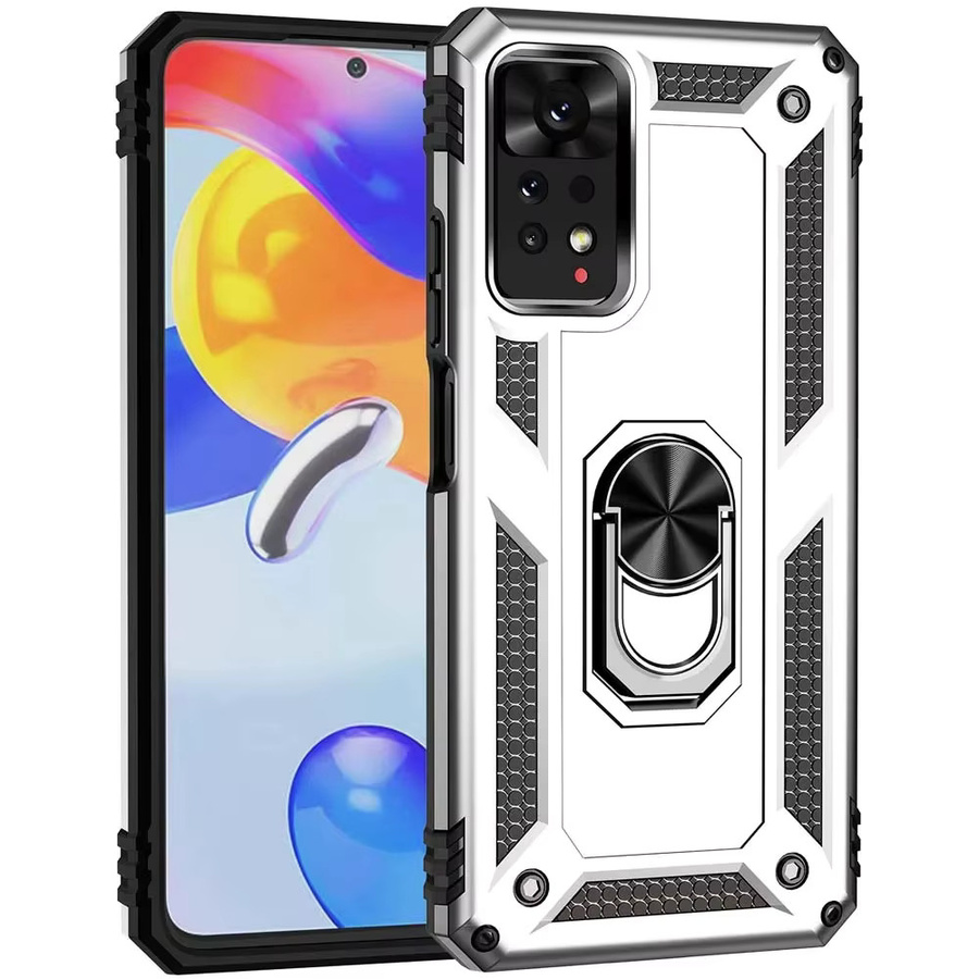 Xiaomi Handyhülle mit Ringhalter und verstärkten Ecken für Redmi Note 11, 10 Pro, 12S, 11S und 10S in Gold - Bild 7