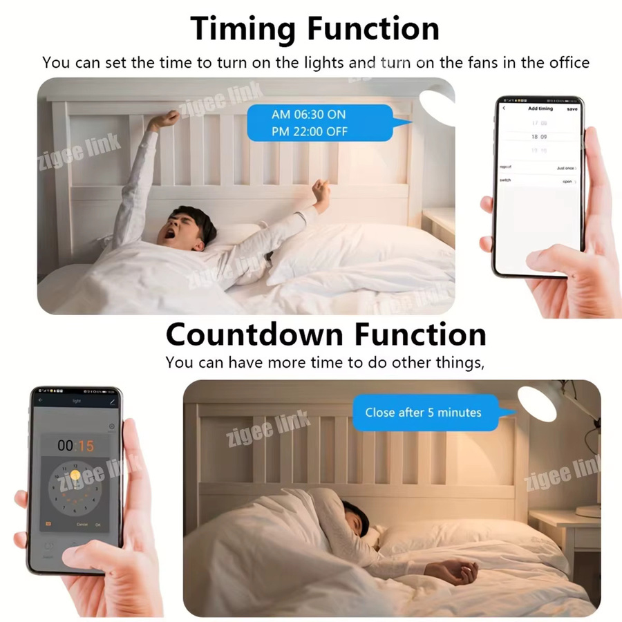 Shine-tale Smart Lichtschalter in Weiß mit ZigBee oder WLAN, DIY MINI Schalter für Smart Home Automation, unterstützt 2-Wege-Bedienung, kompatibel mit Tuya, Amazon Alexa und Google Assistant - Bild 2