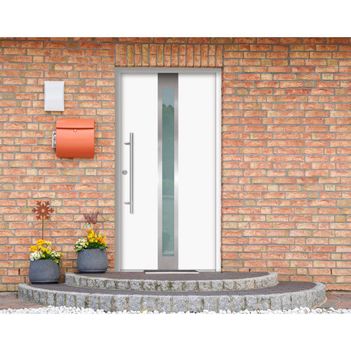 Splendoor Haustür RHODOS Prime aus Aluminium in Weiß mit Glaseinsatz, B: 110 cm, H: 210 cm, T: 7 cm - Bild 2