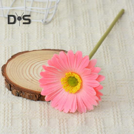 DYS Home Decor Künstliche Gerbera Jamesonii aus Seide mit Stiel in Weinrot - Bild 1