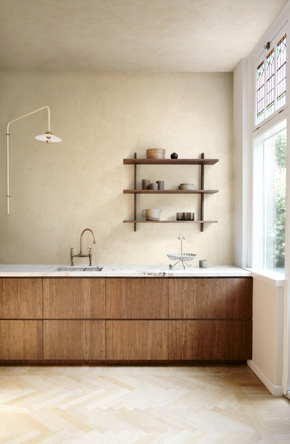 Arte Wallpaper Essentials Calcaire Stucco in Beige mit abstraktem Design und Non-Woven-Struktur - 30305 - Bild 1