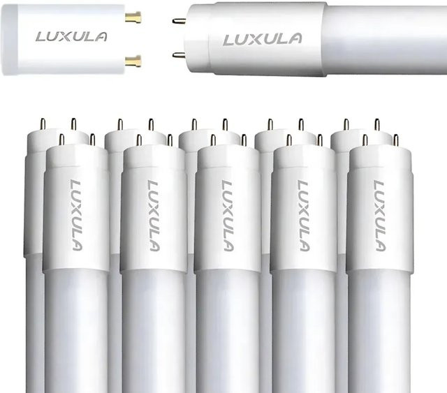 LUXULA 10er-Set LED T8 Röhren, 22W, 2640lm, 6000K Kaltweiß, Länge: 150 cm, G13 Sockel - Bild 1