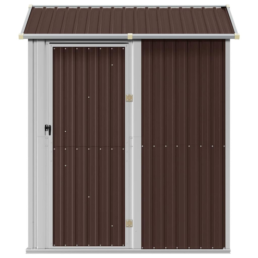 vidaXL Gerätehaus aus verzinktem Stahl in Braun, B/T/H: 192 x 152,5 x 237 cm - Bild 4