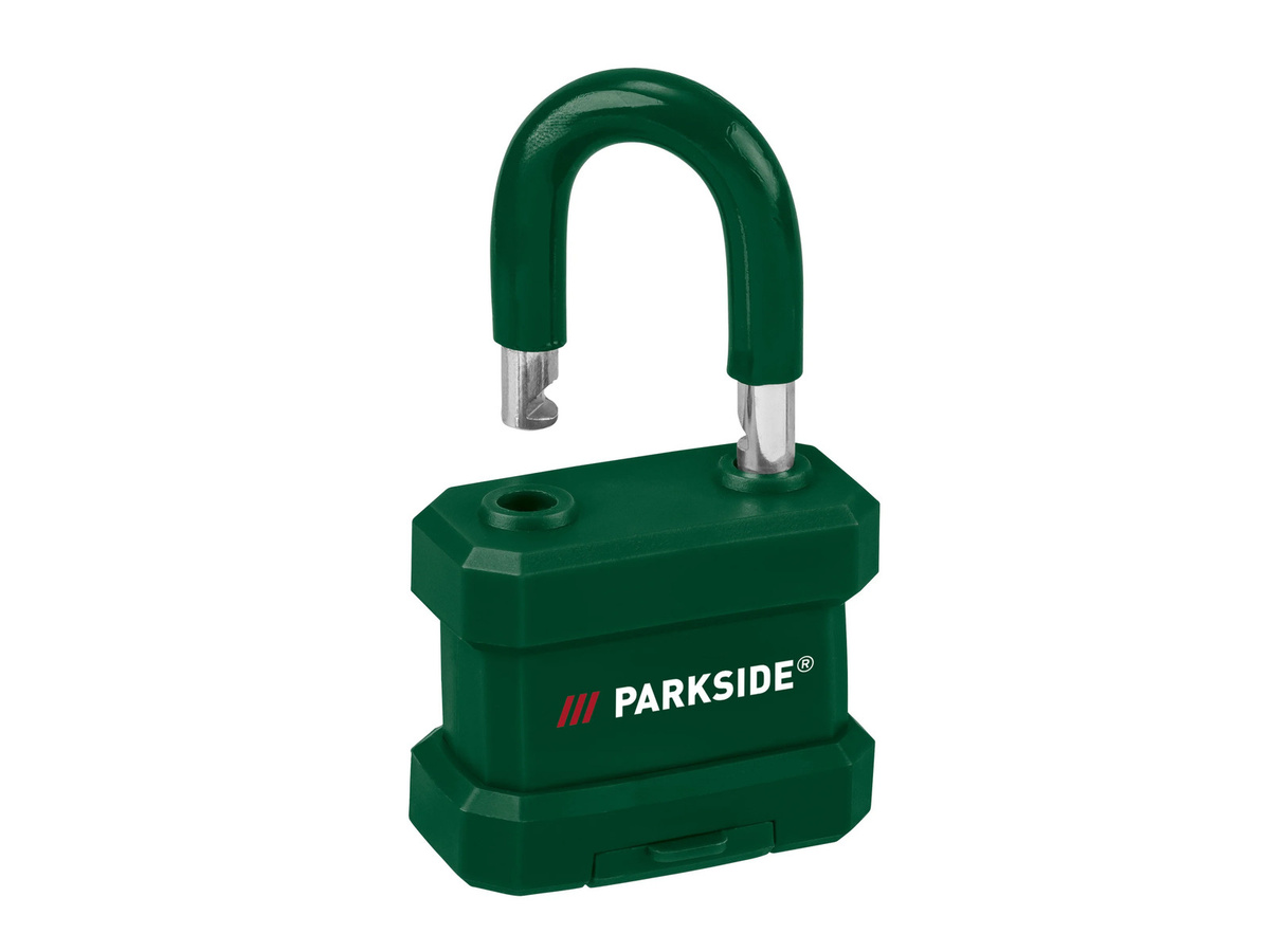 Parkside Outdoor-Vorhängeschloss mit Stahlkabel in Grün - Bild 2