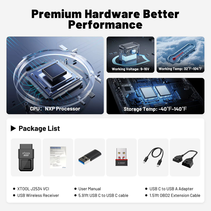 XTOOL XTS500 J2534 Passthru Programmierer Enhanced VCI in Schwarz mit CANFD und DoIP für OEM-Level ECU Programmierung und Autodiagnose kompatibel mit über 18 Fahrzeugmarken - Bild 6