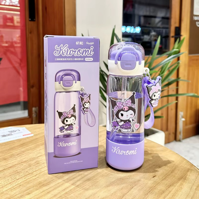 Sanrio Trinkbecher aus Tritan mit Kuromi Cinnamoroll und Melody in Transparent, 420 ml - Bild 2