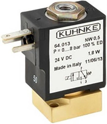 Kendrion Magnetventil 64009 aus Messing in Schwarz mit 24V und 1mm Nennweite - Bild 1
