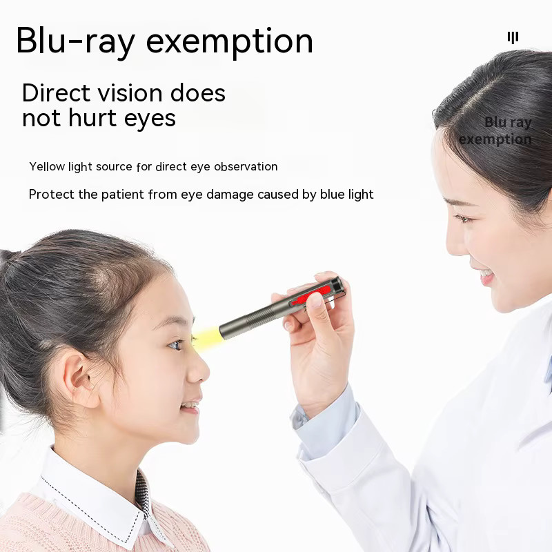ESMARTER Wiederaufladbare medizinische LED-Stiftleuchte mit zwei Lichtquellen und Clip für professionelle Untersuchungen - Bild 2