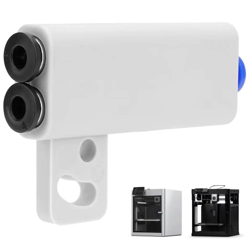 Bambu Lab 2-in-1 Port-Adapter Filamentrohr-Adapter Erweiterungsanschluss für FDM 3D-Drucker, Weiß - Bild 2
