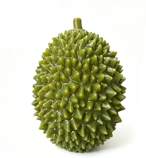 Handgefertigter Knuspriger Squishy Durian Frucht Stressball, Knetspielzeug, beige - Bild 1