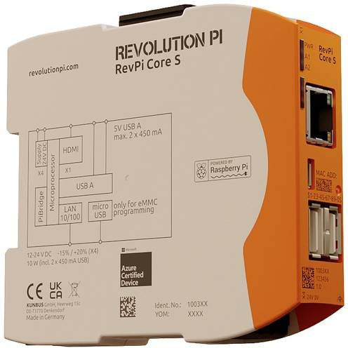 Kunbus Revolution Pi RevPi Core S SPS-Steuerungsmodul mit 32GB, Weiß, PR100361 - Bild 1