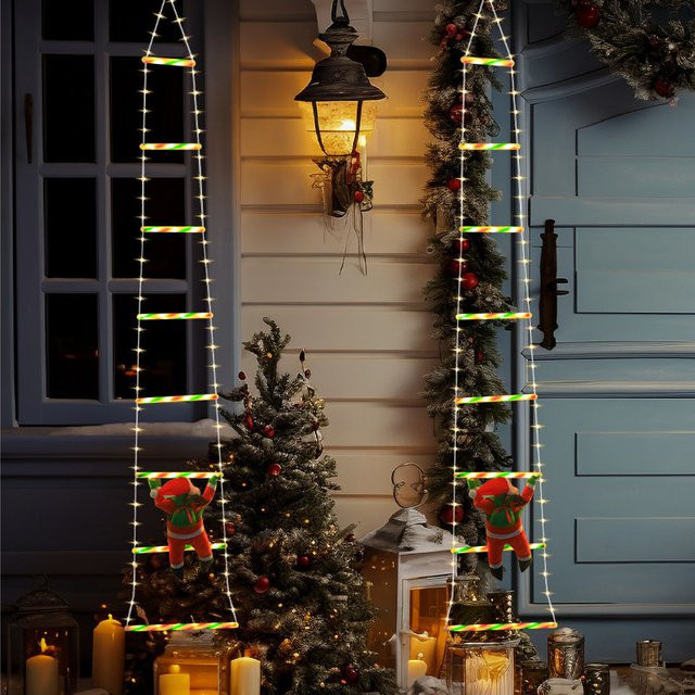 VENUSWING LED Weihnachtsdekor Lichterkette mit kletterndem Weihnachtsmann und RGB-Multicolour-Effekt für deine Weihnachtsfeier - Bild 1