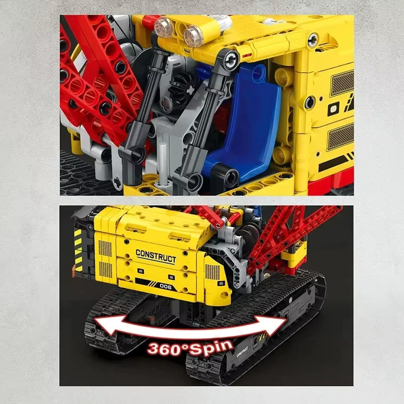 XMWL Crawler Bau Fahrzeug, RC Auto, 1322 Teile, Bausteine - Bild 3