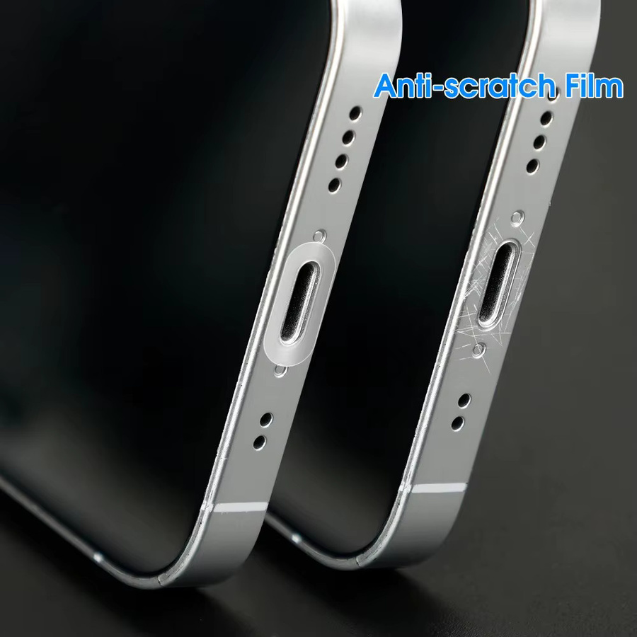 10 Stück Ladeanschluss-Schutzfolie für USB Typ C von Samsung, transparent, kratzfest und HD-klar - Bild 1