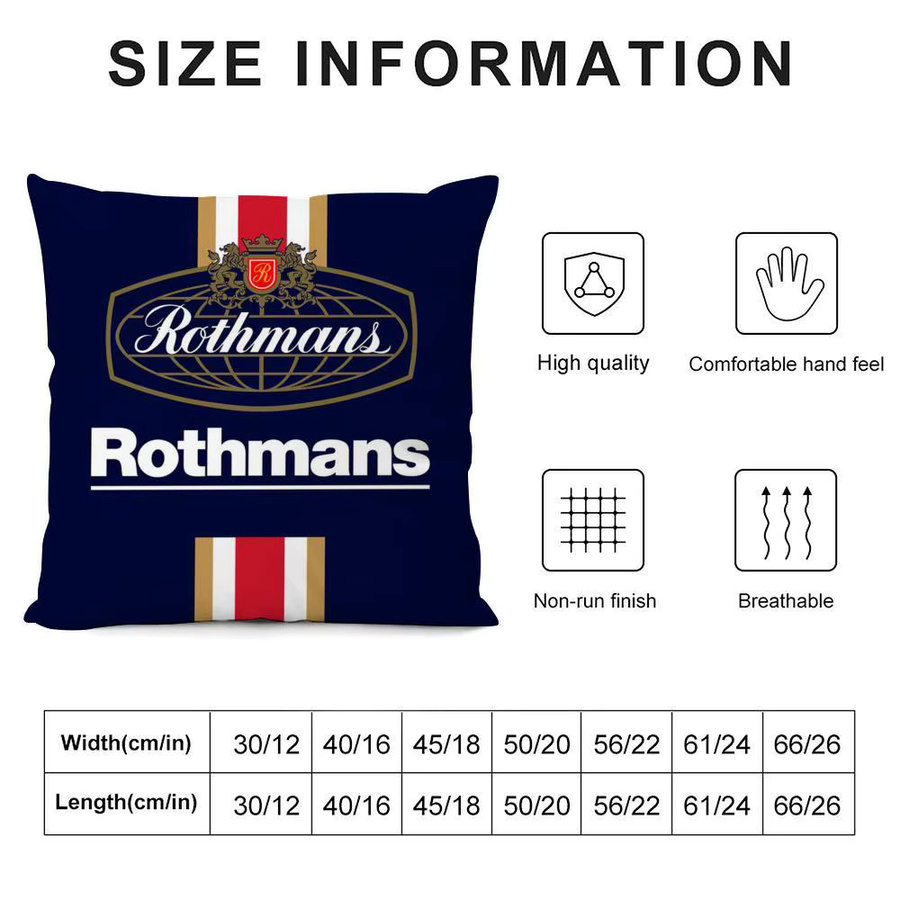 R-Rothmans Kissenbezug aus Plüsch mit Grafik-Print in Weiß und Blau, quadratisch, Breite: 30 cm, Höhe: 30 cm - Bild 5
