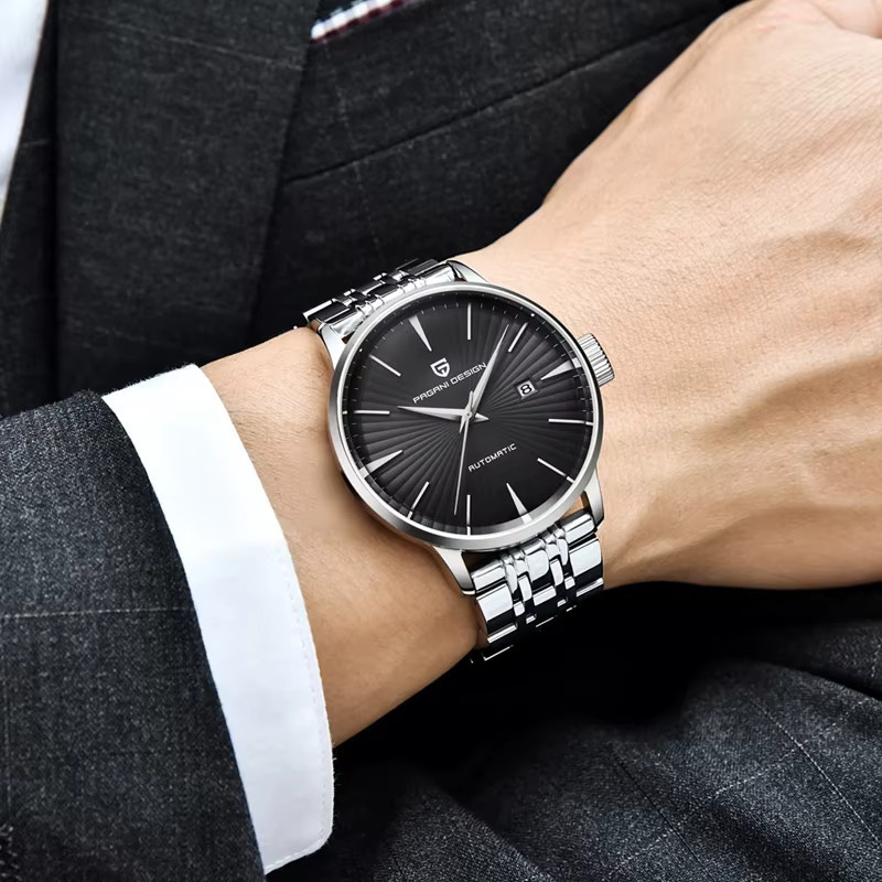 PAGANI DESIGN Armbanduhr, Automatik, Edelstahl, 42 mm, Herren, Schwarz - Bild 5