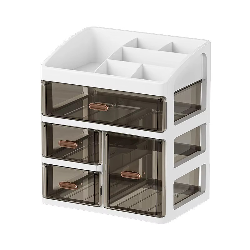 TLXT Kosmetik-Aufbewahrungsbox und Desktop-Organizer in Weiß mit Schubladen für dein Make-up und Schlafzimmer - Bild 4