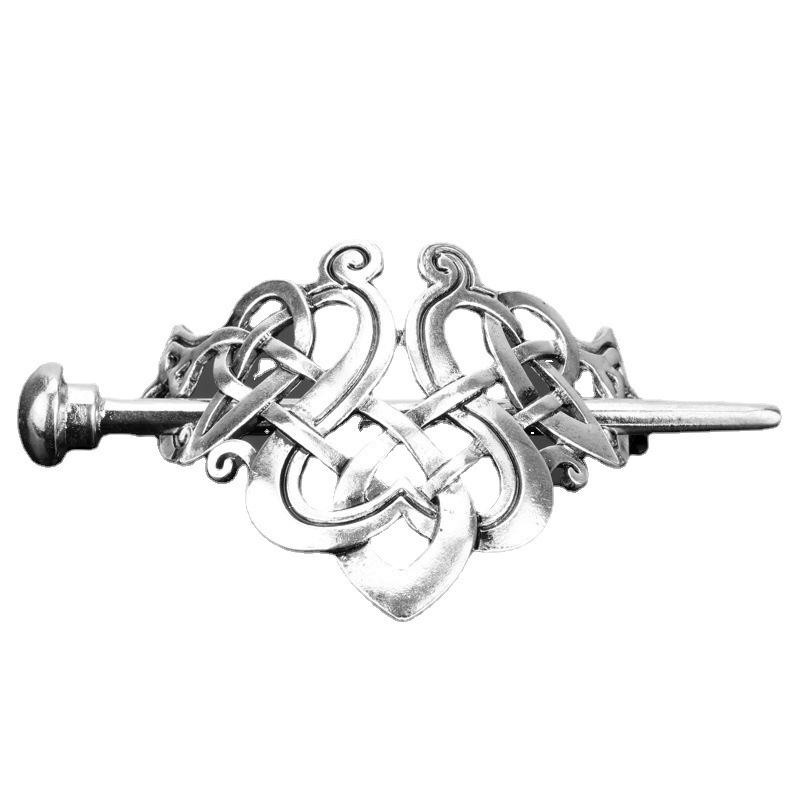 Haarnadel keltischer Knoten, antikem Metall, armee grün - Bild 2