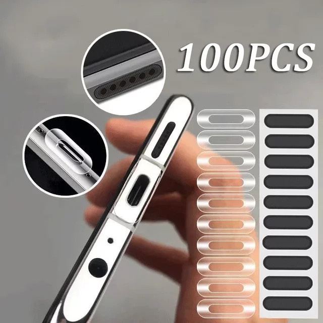 10 Stück Staubdichte Ladeanschluss Schutzfolie Aufkleber für iPhone 13 12 11 Pro Samsung und Xiaomi, Universal Typ-C, Transparent - Bild 1