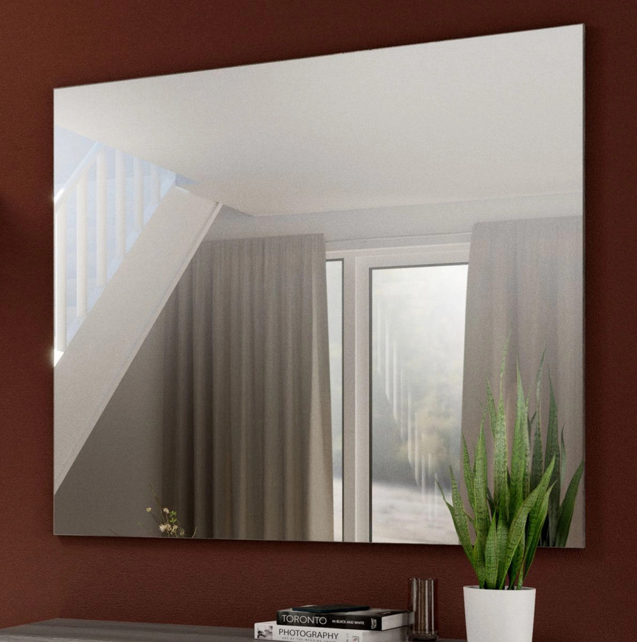 Wandspiegel Shawn von Inn.Furn in Rauchsilber Grau, Rechteckig, Breite: 90 cm - Bild 1